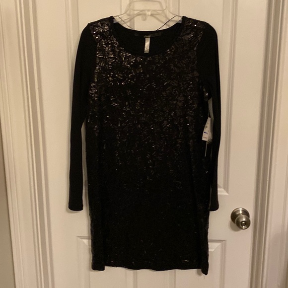Kensie Black Sequin Dress - Picture 1 of 7